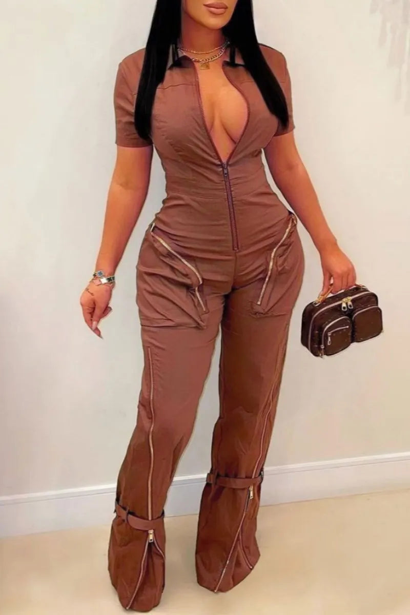 One piece cargo jumpsuit