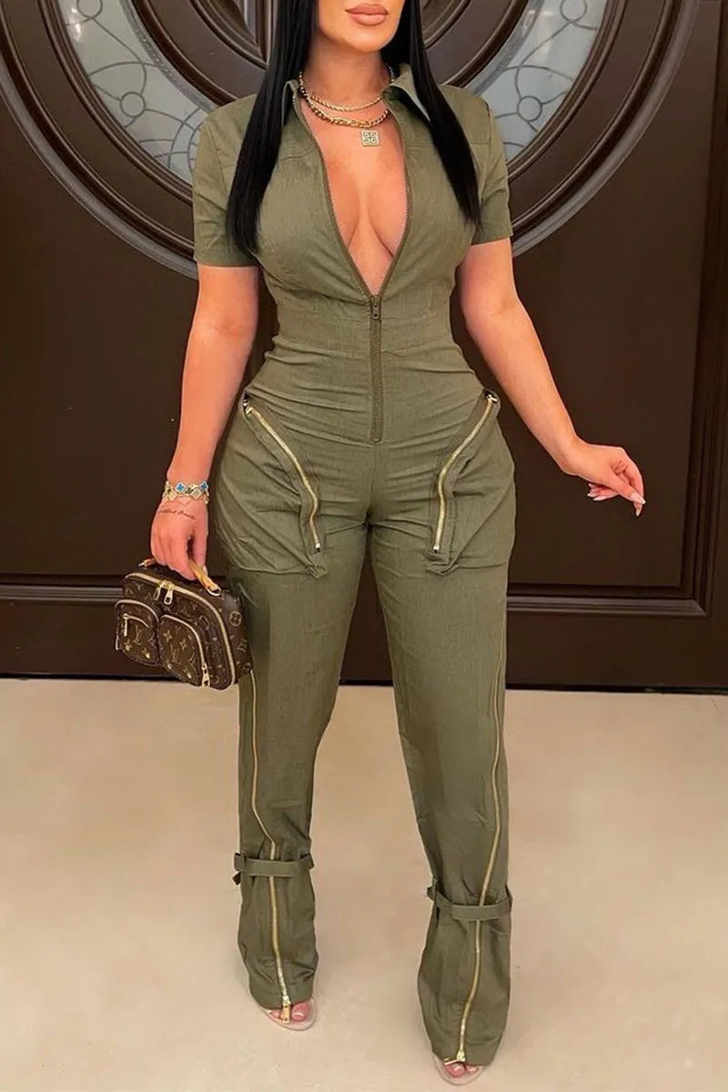 One piece cargo jumpsuit